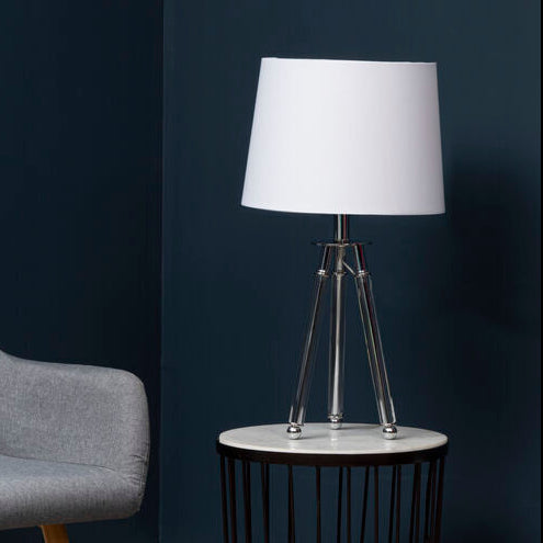 Chrome Finish Tripod Table Lamp | Halia