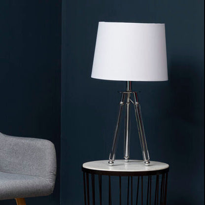 Chrome Finish Tripod Table Lamp | Halia