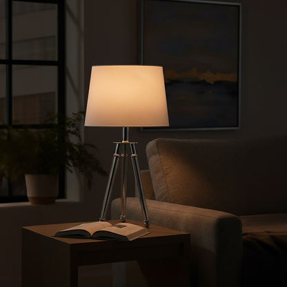 Halia Chrome Finish Tripod Table Lamp