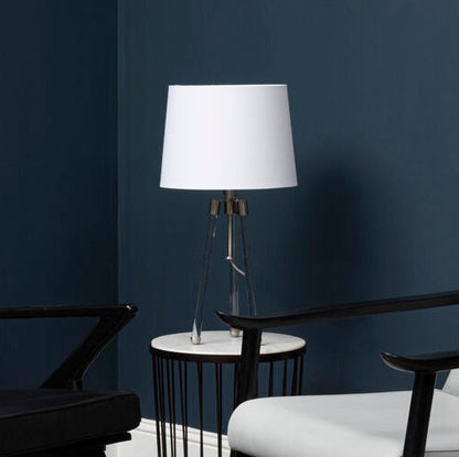 Nickel Finish Tripod Table Lamp | Halia