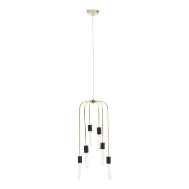 Lagona 6 Bulb Gold Finish Pendant Light