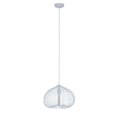 Lavis 1 Bulb White Finish Pendant Light