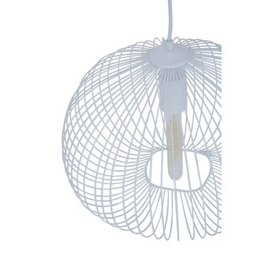 Lavis 1 Bulb White Finish Pendant Light