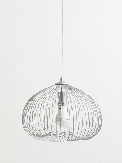 1 Bulb Silver Finish Pendant Light | Lavis