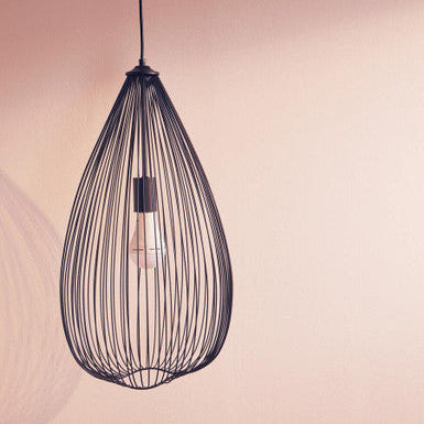 Teardrop Black Finish Pendant Light | Lavis