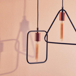 Black and Copper Finish Pendant Light | Lavis