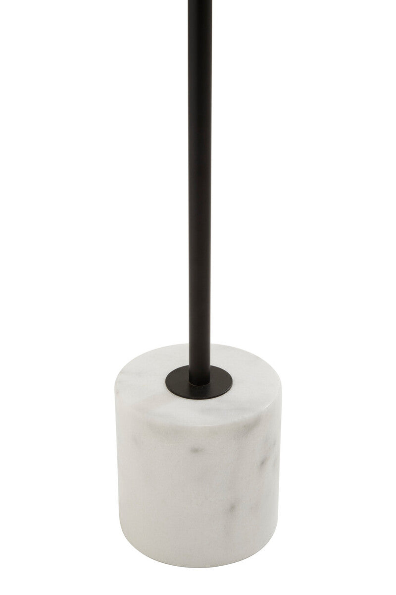 Revive Two Light Black Floor Lamp With Marble Base