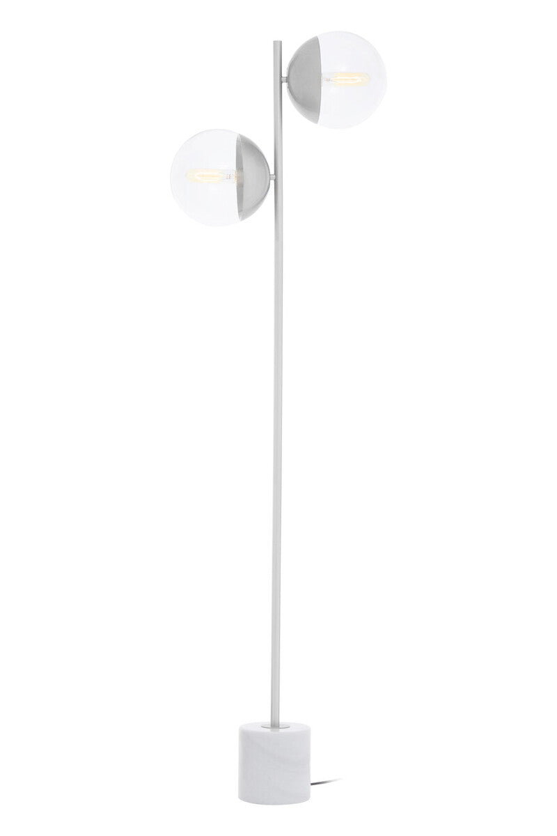 Revive Chrome Finish 2 Light Floor Lamp