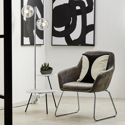 Revive Chrome Finish 2 Light Floor Lamp