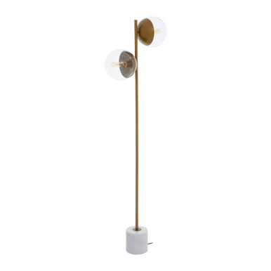 Revive Two Light Gold Finish Floor Lamp
