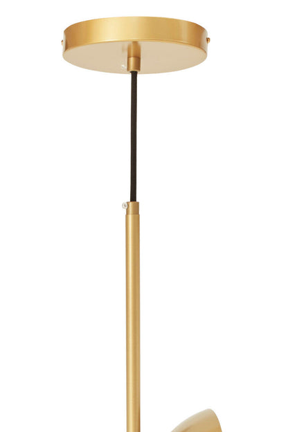 Revive Gold Finish Pendant Light With Two Glass Shades