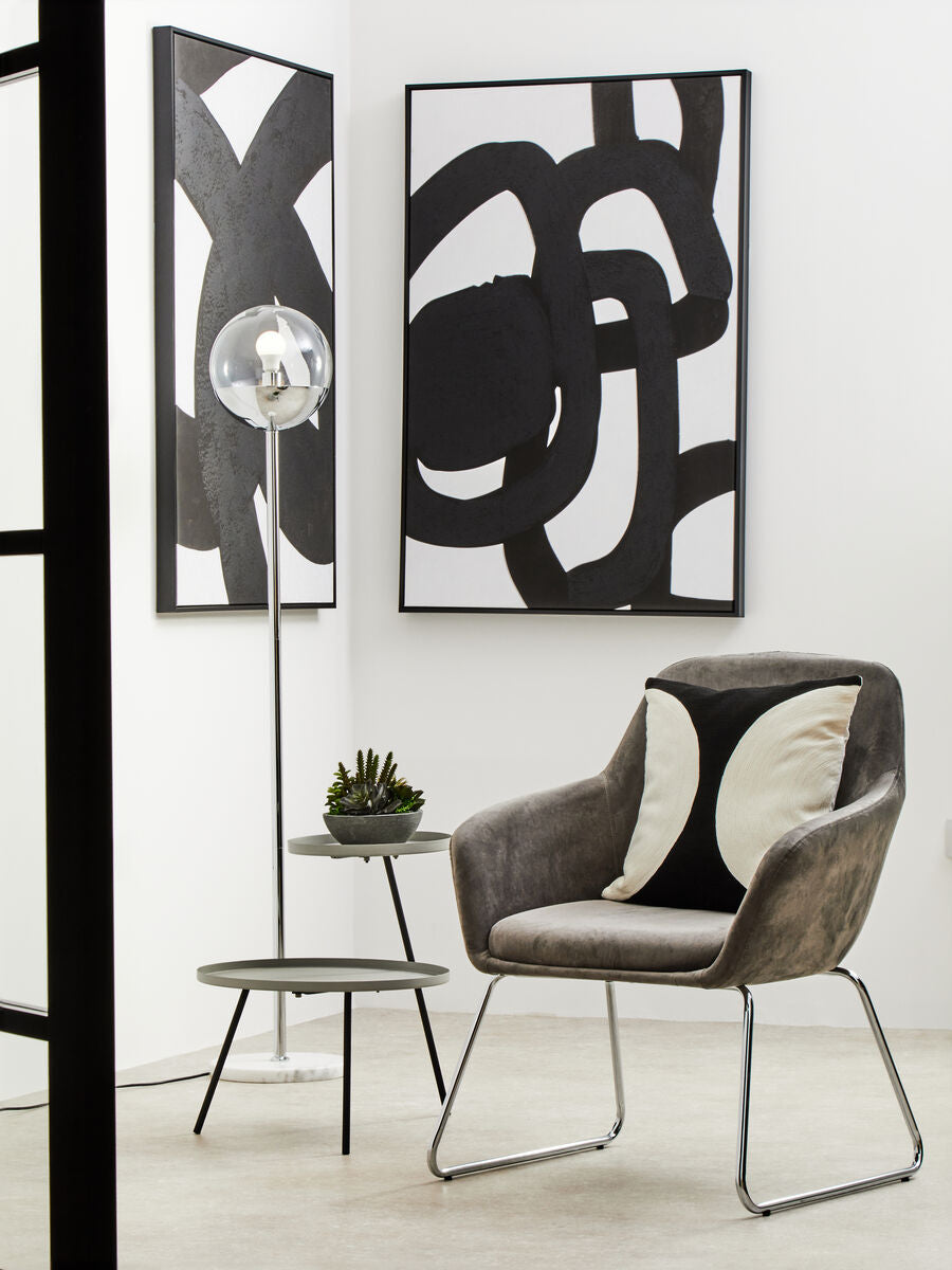 Chrome Finish Metal Floor Lamp | Revive
