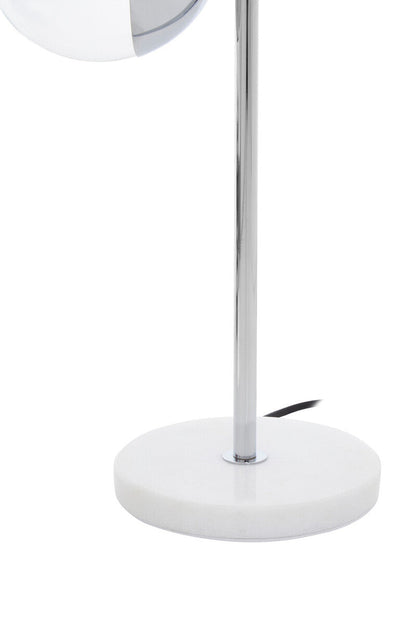 Revive Two Light Chrome and White Marble Table Lamp