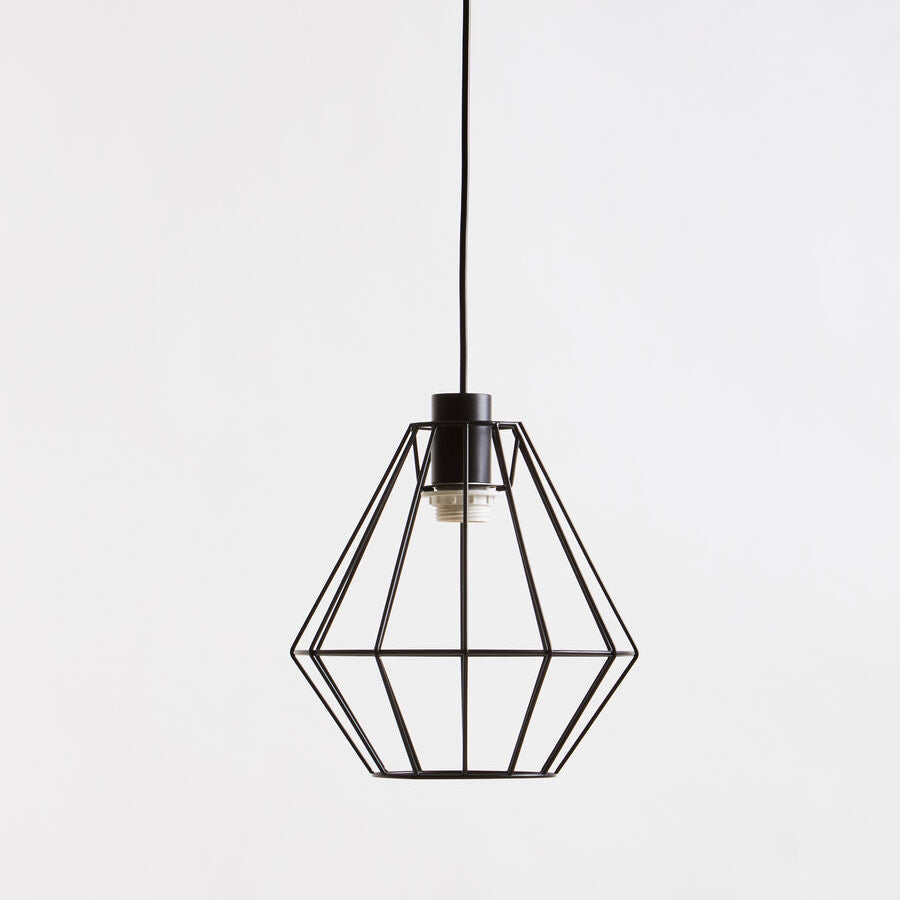 Wyra Black Cage Pendant Light