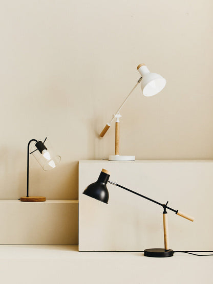 Stockholm Matte Black Curved Table Lamp