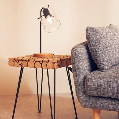 Stockholm Matte Black Curved Table Lamp