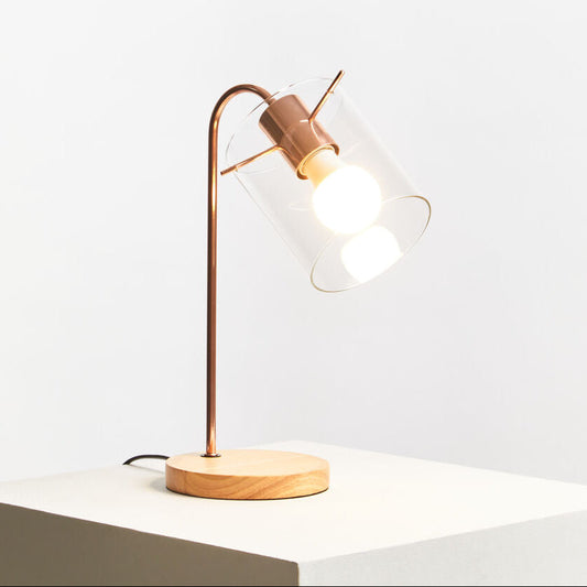 Stockholm Shiny Copper Curved Table Lamp