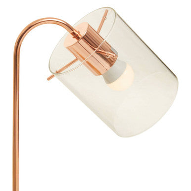 Stockholm Shiny Copper Curved Table Lamp