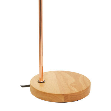 Stockholm Shiny Copper Curved Table Lamp