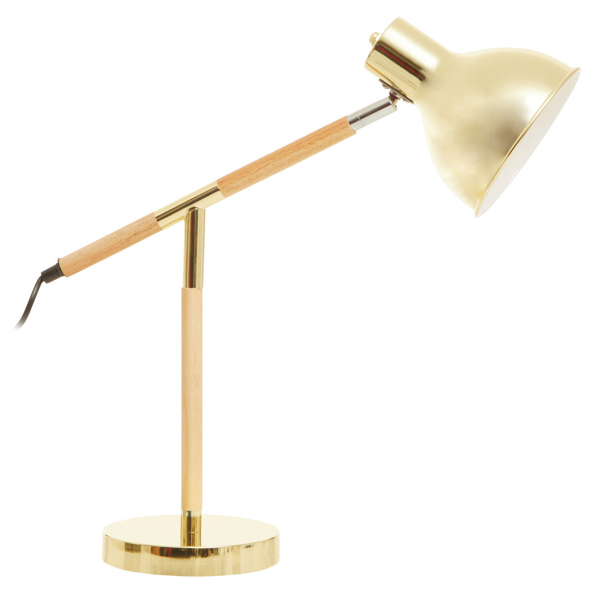 Stockholm Adjustable Desk Lamp in Shiny Brass Finish