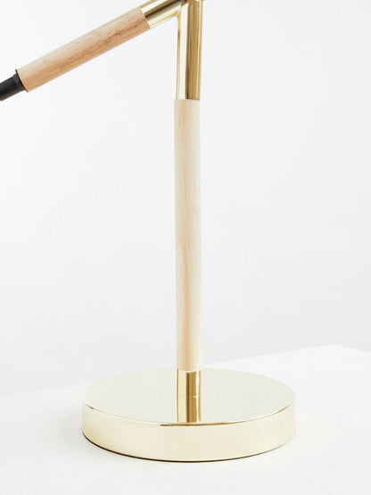 Stockholm Adjustable Desk Lamp in Shiny Brass Finish