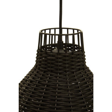 Jaya Black Rattan Pendant Light
