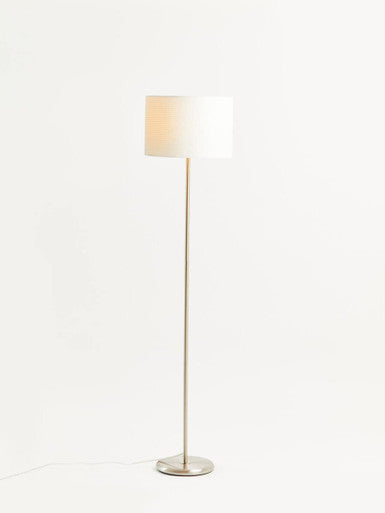 Forma Cream Waffle Effect Shade Floor Lamp