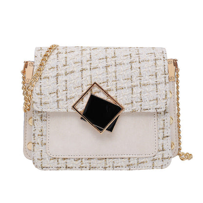 Woolen fashion simple messenger bag female chain bag