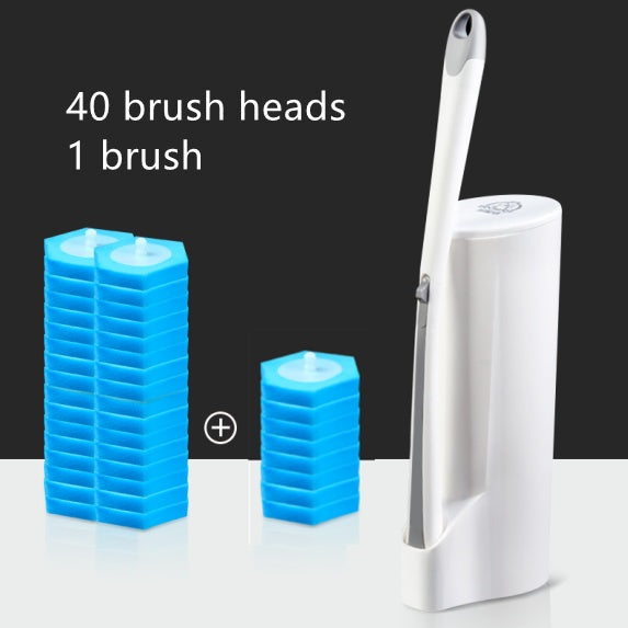 Premium Disposable Toilet Brush Set | Hygienic Deep-Clean System with Replaceable Heads