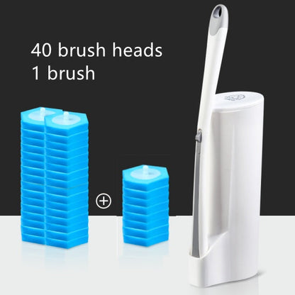 Premium Disposable Toilet Brush Set | Hygienic Deep-Clean System with Replaceable Heads