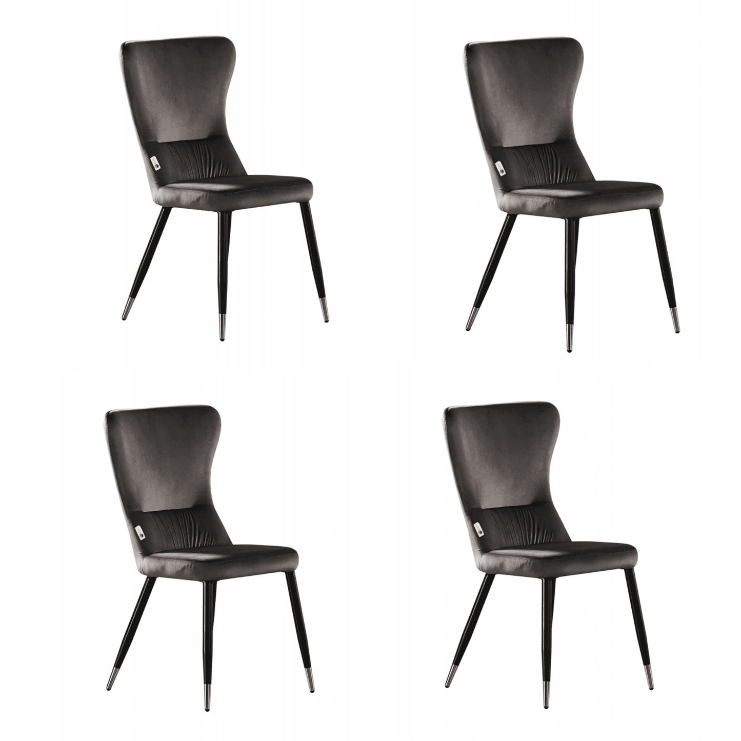 New York LUX Velvet Dining Chair with Metal Legs - Scandinavian Inspired