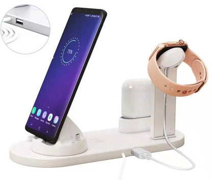 4-in-1 Wireless Charging Station for iPhone, Apple Watch & AirPods - Fast Charge Dock Stand
