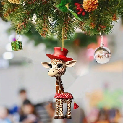 Christmas Christmas Tree Decoration Acrylic Flat Hanging Decorations