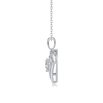 Telepathy - Top-quality Moissanite Fashionable Light Luxury Jewelry Pendant Necklace S925 Silver Plated Platinum.