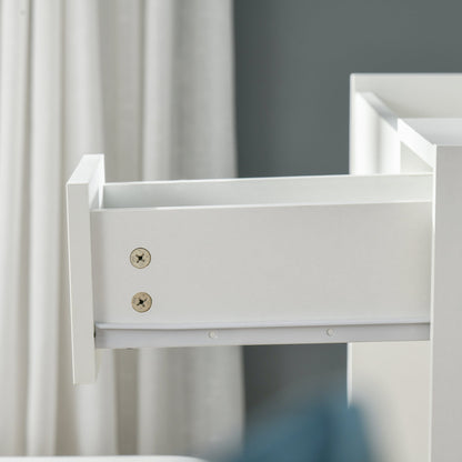Dressing Table With Padded Stool-White