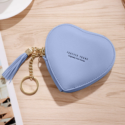 Personalized Key Chain Lovely Heart-shaped Coin Bag