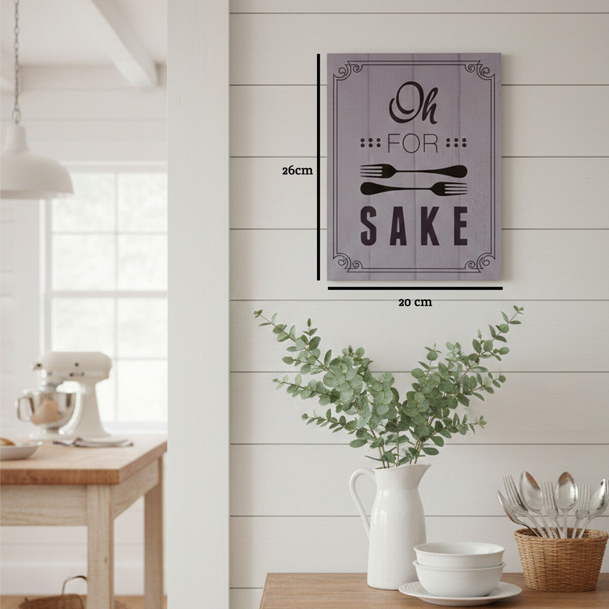 Oh for Fork Sake Wall Plaque | Pun and Games