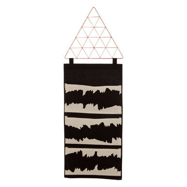 Verti Black Wall Hanging Pocket Organiser