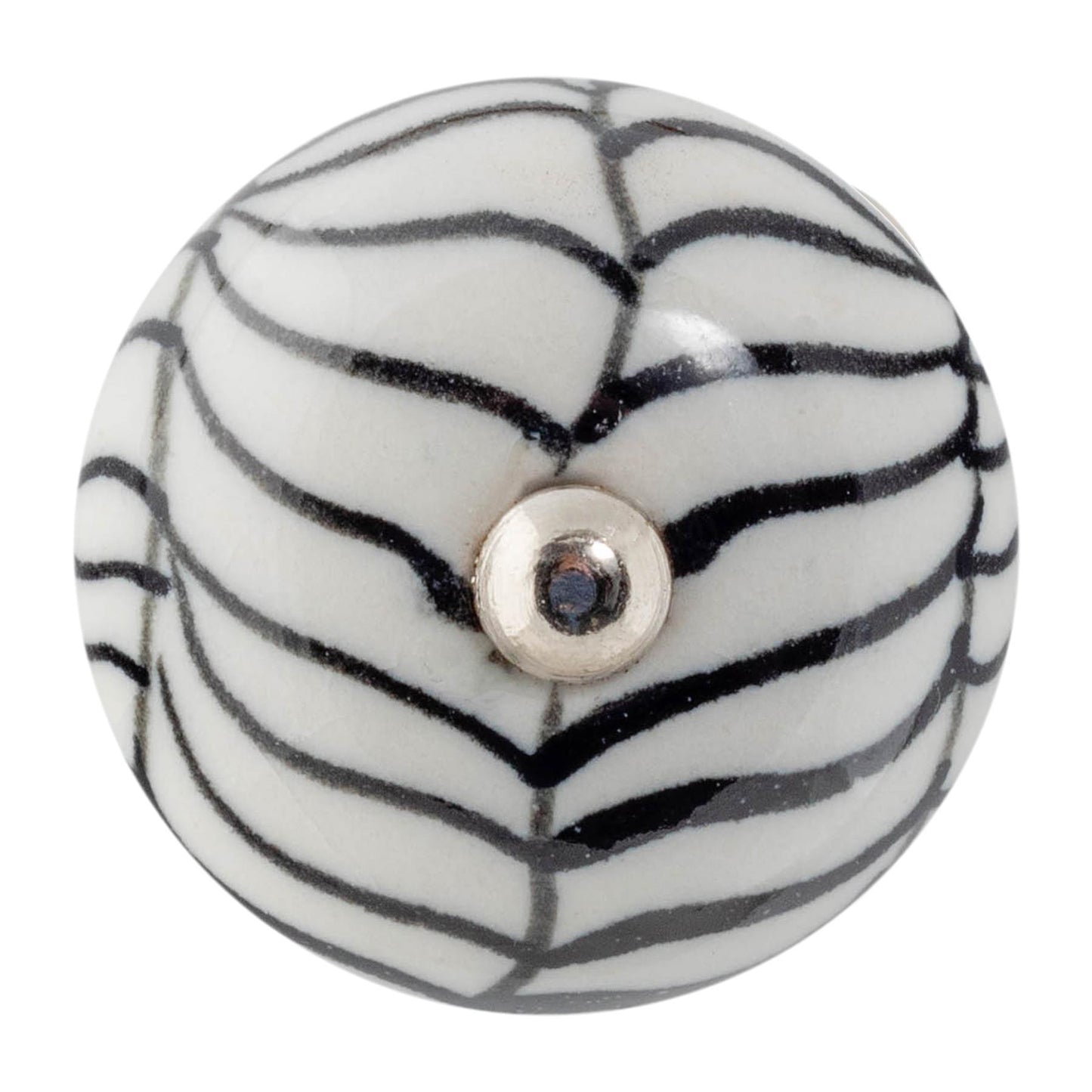 Round Geometric Ceramic Cabinet Knob