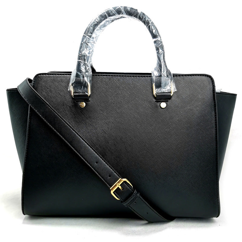 Smiley cross pattern shoulder bag
