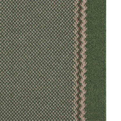 Washable Designer Bordered Green Rug | 116Gr