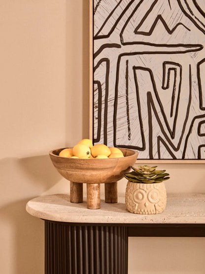 Fiori Large Succulent in Grey Ceramic Owl Pot