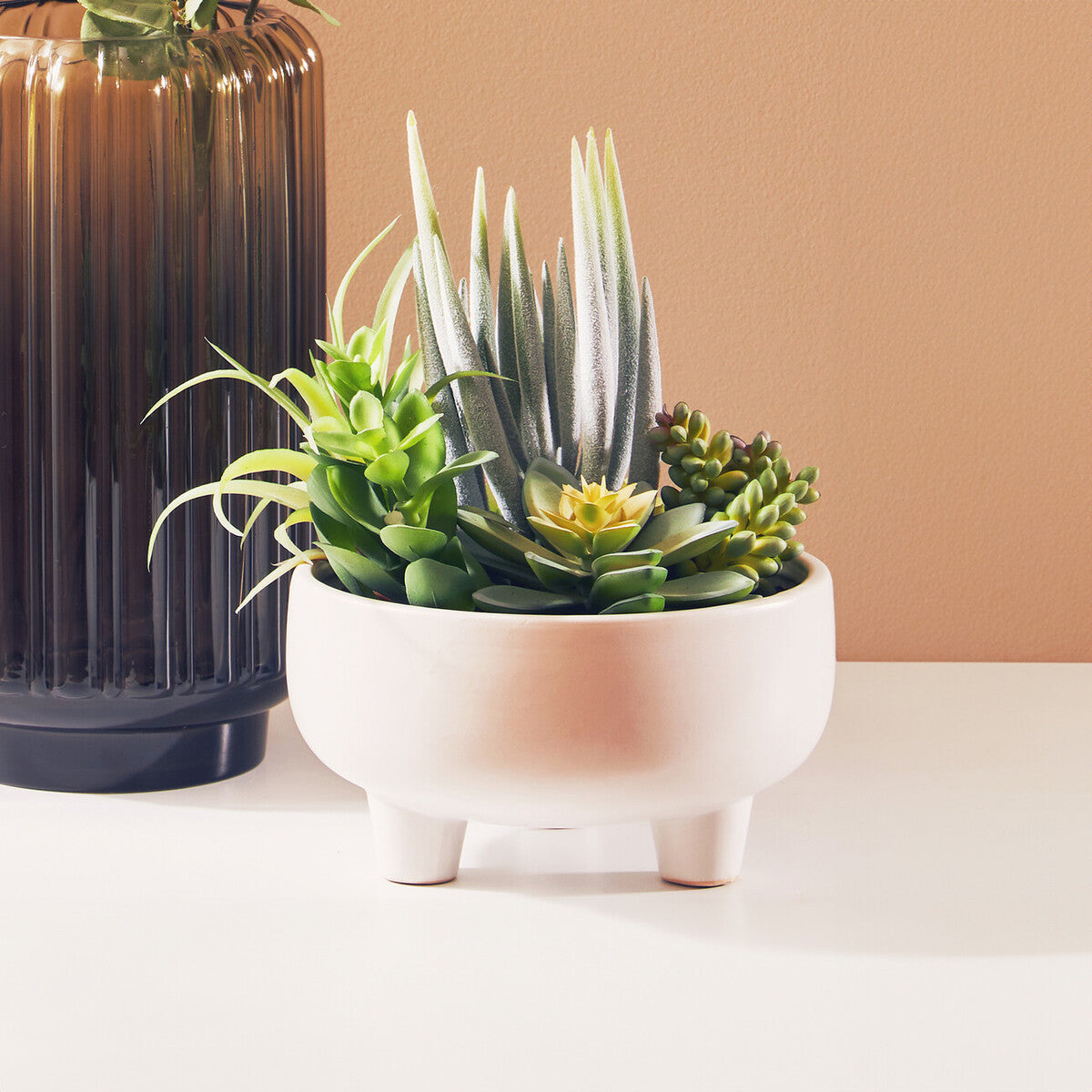 Fiori Mixed Succulents In Large Ceramic Pot