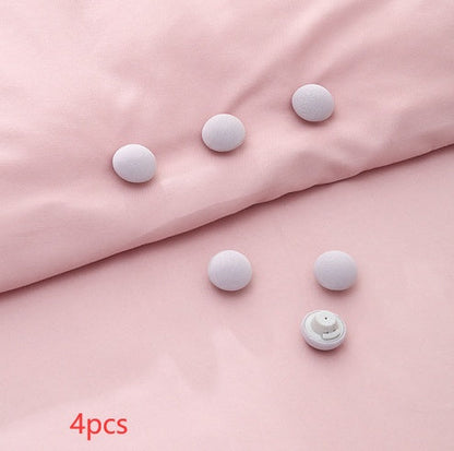 Mushroom Quilt Holder Macaron Non-Slip BedSheet Clips Quilt Clip One-Click To Unlock Sheets Non-Slip Fixing Clip Shelf Plate