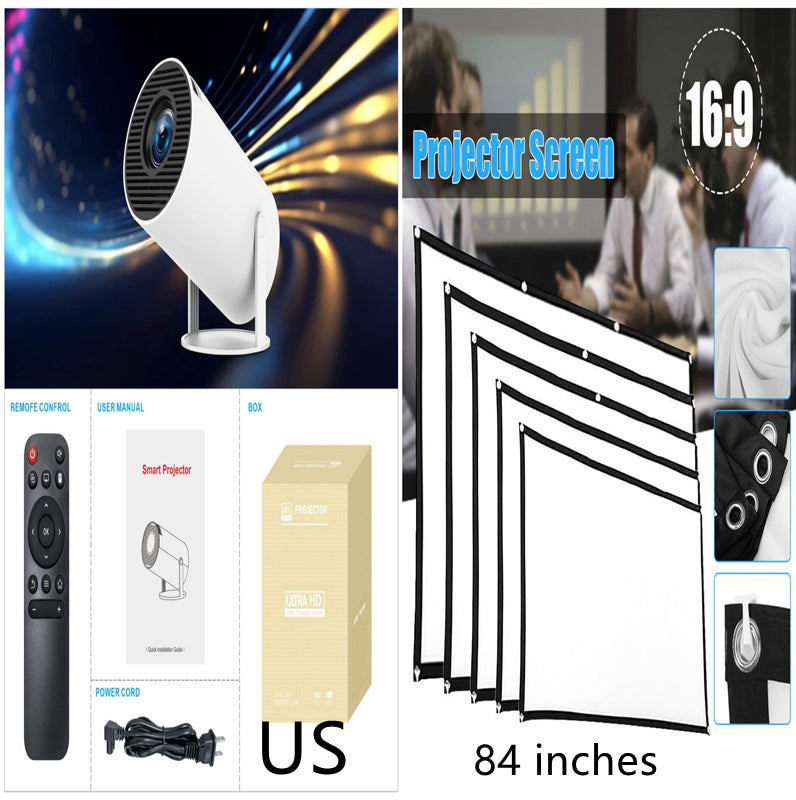 HY300 Pro Mini Projector - 1080P HD Portable Home Theater Projector with Android OS | Compact Cinema Projector for Movies & Gaming