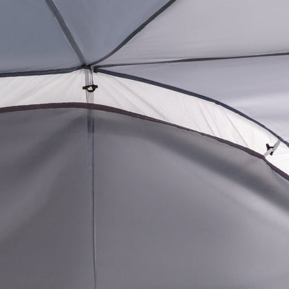 Outsunny Dome Tent for 6-8 Person, Camping Tent with 4 Zipped Mesh Doors, Removable Oxford Cloth, Lamp Hook, Portable Carry Bag, White and Grey