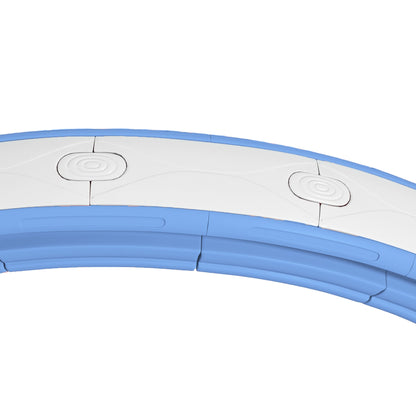 SPORTNOW Smart Weighted Hula Hoop, Massage Hula Ring w/ 16 Detachable Knots, 360° Auto-Rotating Ball, Digital Counter Light Blue