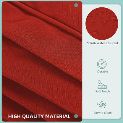 Outsunny Set of 14 Outdoor Cushion Covers - Red