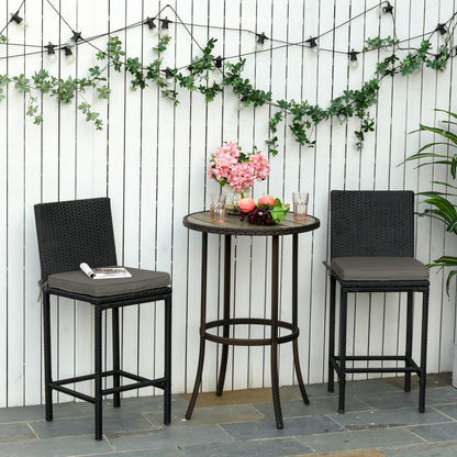 45 x 45cm Replacement Garden Seat Cushion Pad with Ties, Dark Grey