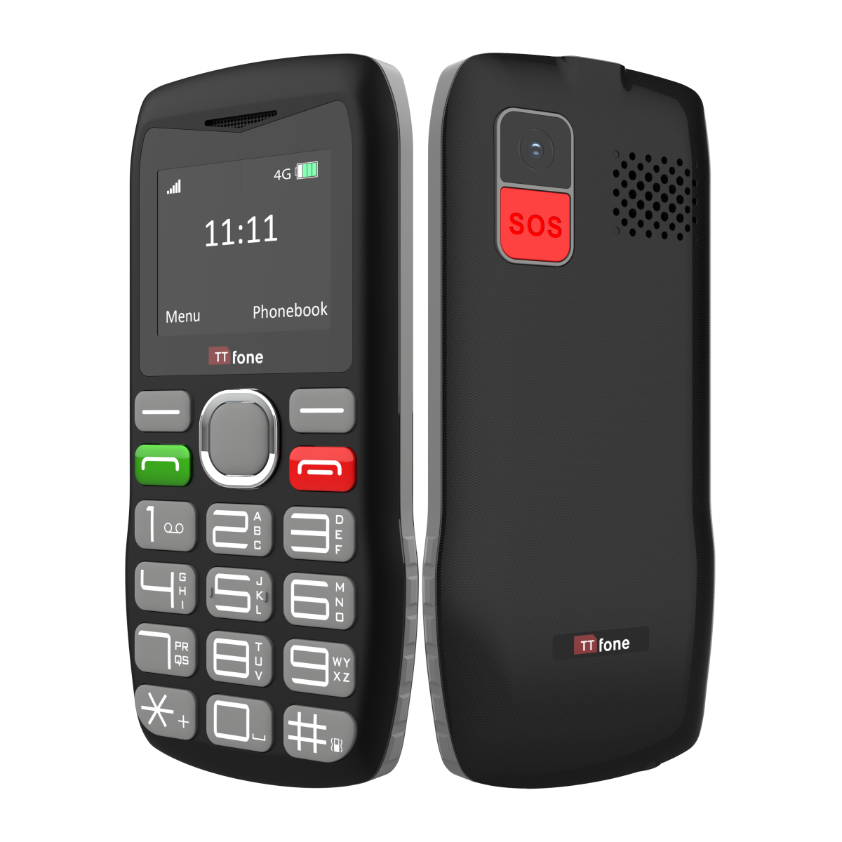 TTfone TT890 4G Senior Phone  Easy to Use Big Button Mobile Phone with Emergency Assistance Button, USB-C Charging, Bluetooth, Camera  Unlocked with EE Sim Card